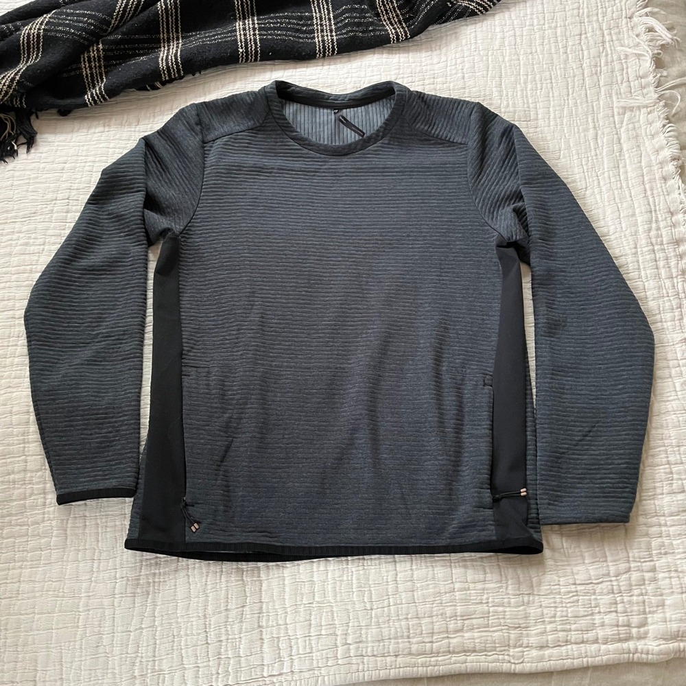 REI Trail Pursuit Crewneck Shirt‎ Mens Medium Gray Pockets